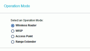 TP LINK 845N Router Operation Mode List